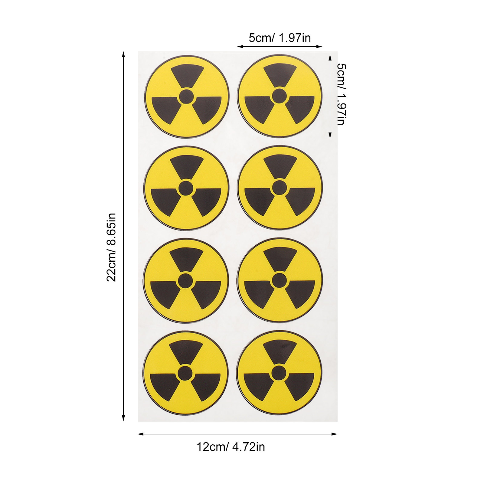 24Pcs Radiation Warning Sticke - Lab Equipment ulasan dan harga
