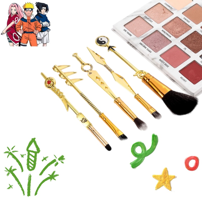 Naruto Anime Makeup Brush 5-Pi - Industrial Tools ulasan dan harga