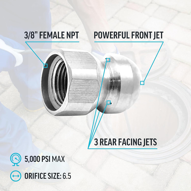 Sewer Jetter Nozzle for Pressu - Vacuum Chamber Kit With Pump ulasan dan harga