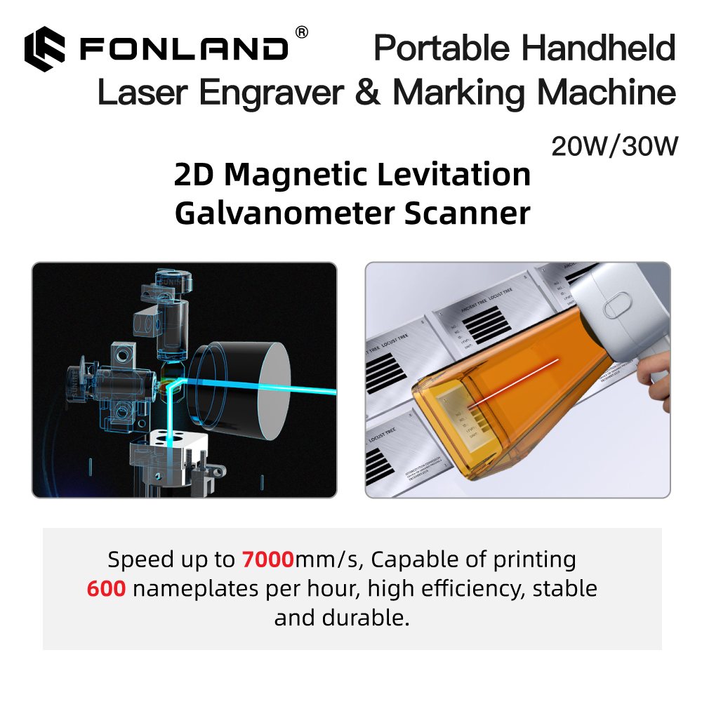 FONLAND K1 20W 30W Portable Ha - Fiber Laser Marking Machine 30W ulasan dan harga