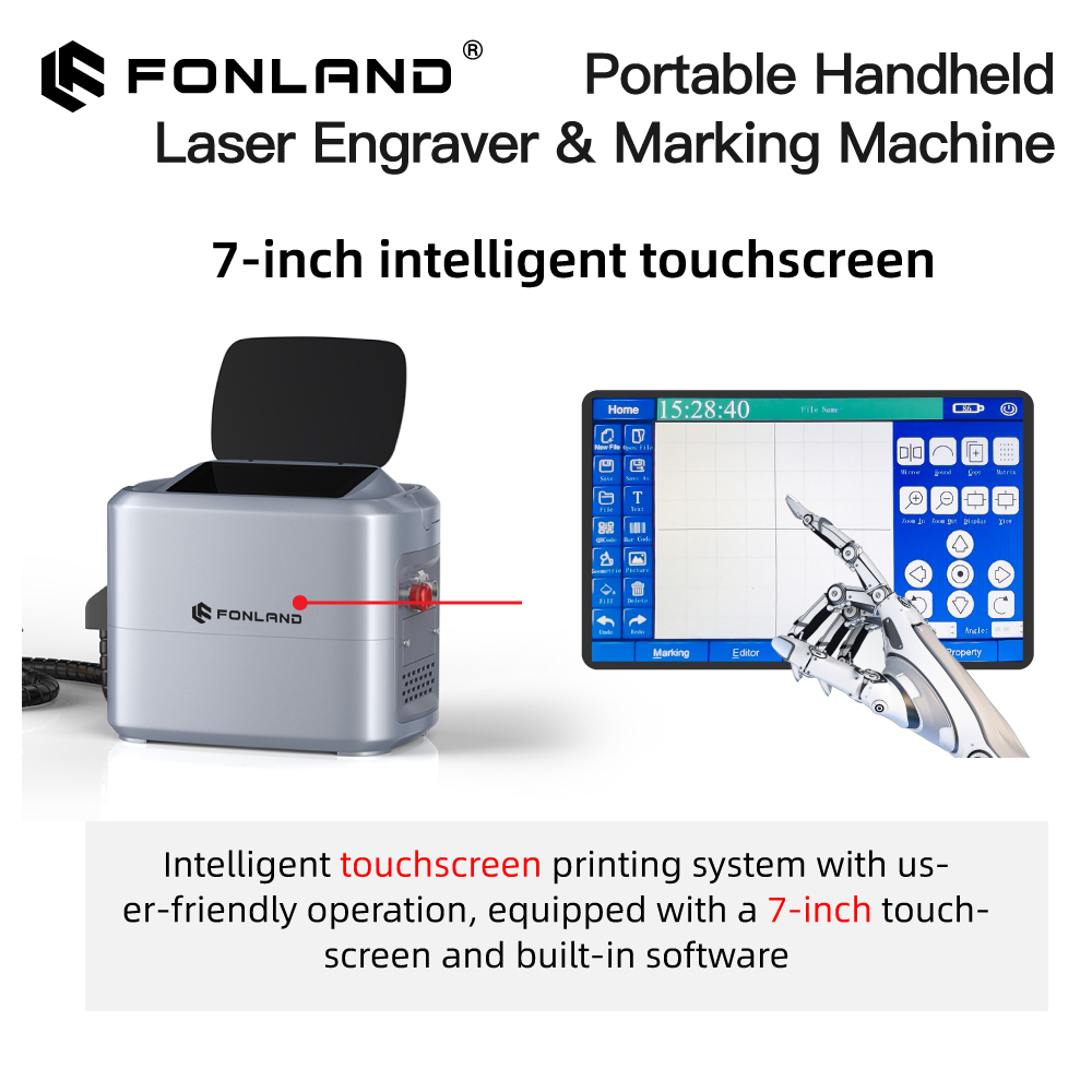 FONLAND K1 20W 30W Portable Ha - Fiber Laser Marking Machine 30W ulasan dan harga